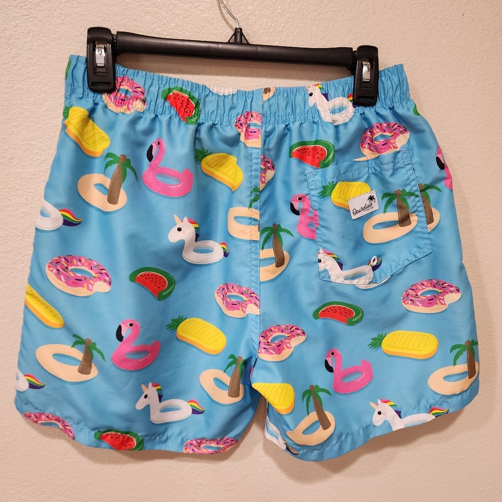 Boardies Apparel Swim Trunks Flamingos Unicorn Donuts Watermelon size Medium - Picture 8 of 8